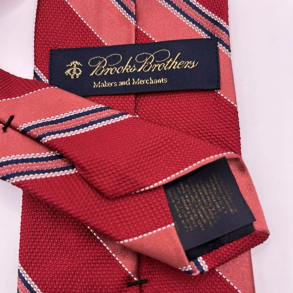 Brooks Brothers Makers and Merchants‎ Silk Tie Striped Red